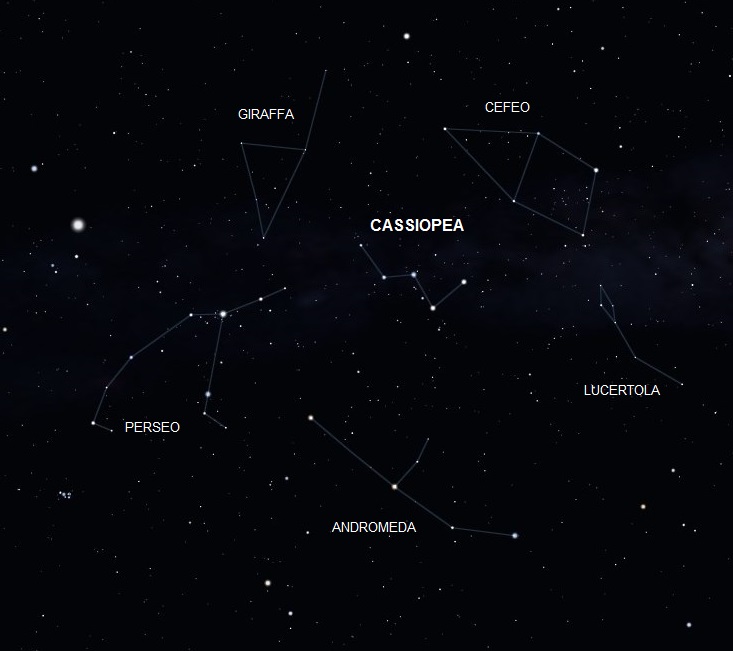 Orientarsi con le stelle Cassiopea