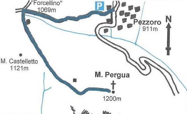 Escursioni ValTrompia al Monte Pergua mappa